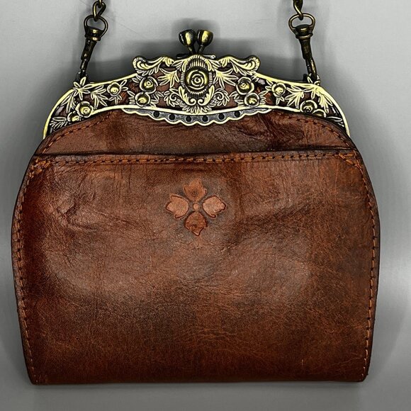 PATRICIA NASH SOFT METALLIC TOOLES ROSARIA SNAP CLOSURE SHOULDER CHAIN WITH SNAP - Picture 2 of 9